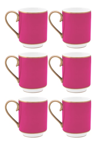 6 mugs en porcelaine Chique - 25 cl