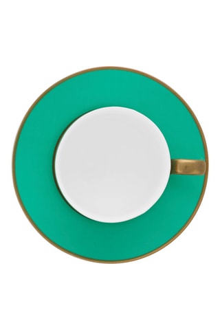 Tasse à café et soucoupe en porcelaine Chique - 22 cl