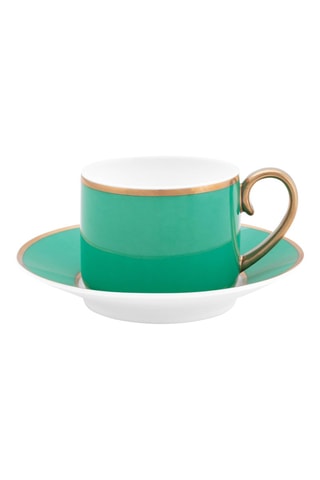 Tasse à café et soucoupe en porcelaine Chique - 12 cl