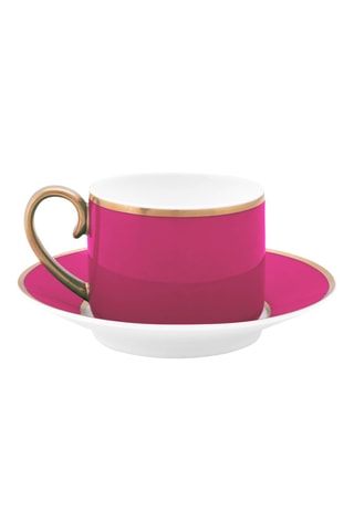 Tasse à café et soucoupe en porcelaine Chique - 12 cl