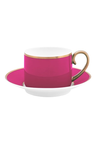 Tasse à café et soucoupe en porcelaine Chique - 12 cl
