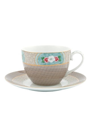 6 tasses à café avec soucoupe en porcelaine Blushing Birds - 28 cl