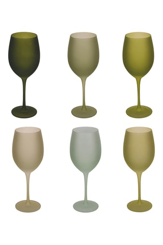 6 Voetglazen Happy Hour New Greenery - 65 cl