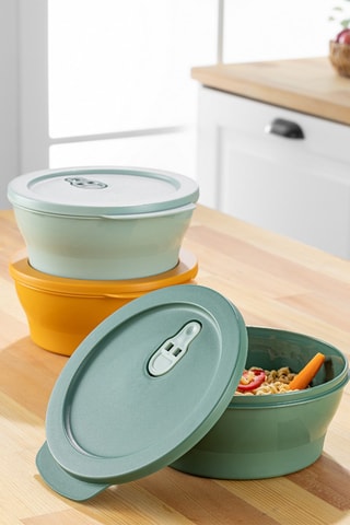 3 Bewaarbakjes- 18,5 x 20 x 8 cm