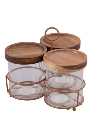 3 Borosilicaatglazen Bewaarbakjes - 39 cl