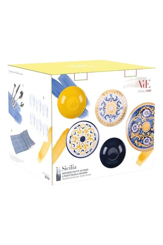 Porseleinen en Aardewerk Servies Sicilia - 18-delig