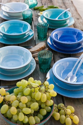 Aardewerk Servies Baita Acqua - 18-delig