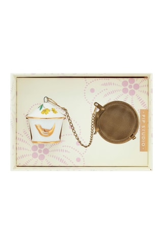 Coffret infuseur à thé en porcelaine Early Bird - 2 pièces
