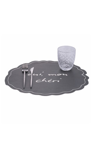 3 Placemats Blackboard - Zwart