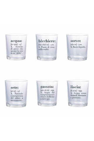 6 Waterglazen Victionary - 36 cl