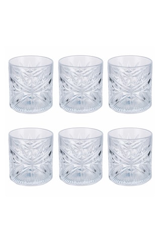 6 Waterglazen Vintage - 37 cl