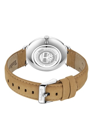 Leren Horloge - Beige en Zilverkleurig