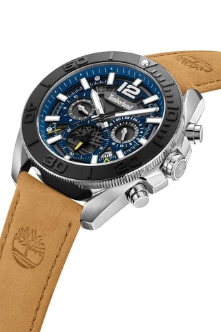 Leren Horloge - Chronograaf - Lichtbruin en Zwart