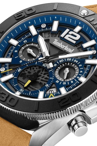 Leren Horloge - Chronograaf - Lichtbruin en Zwart