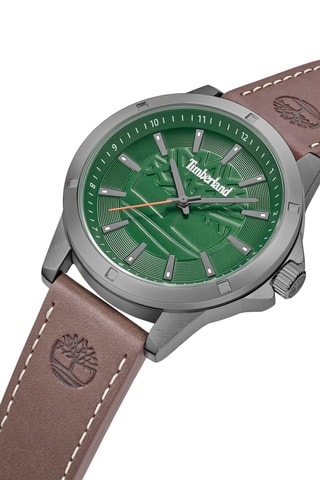 Leren Quartz Horloge - Bruin en grijs