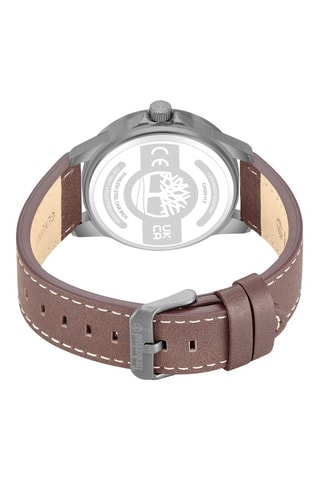 Orologio al quarzo in pelle - Marrone e grigio