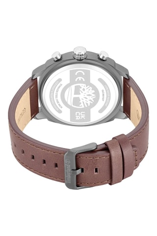 Orologio al quarzo in pelle - Cronografo - Marrone e grigio