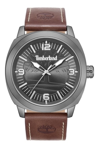 Orologio in pelle - Marrone e grigio