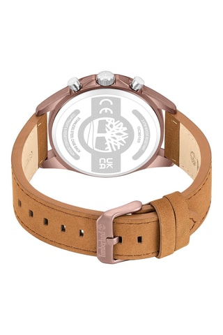 Orologio in pelle - Cronografo - Marrone e ramato