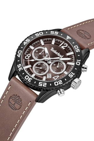 Orologio in pelle - Cronografo - Marrone e nero