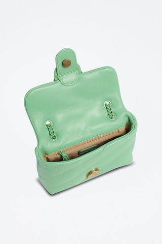 Mala a tiracolo de couro de carneiro - Menta