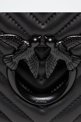 Mala a tiracolo de couro de carneiro - Preto