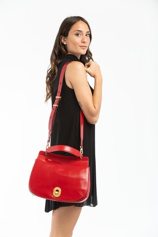 Mala em couro - Vermelho