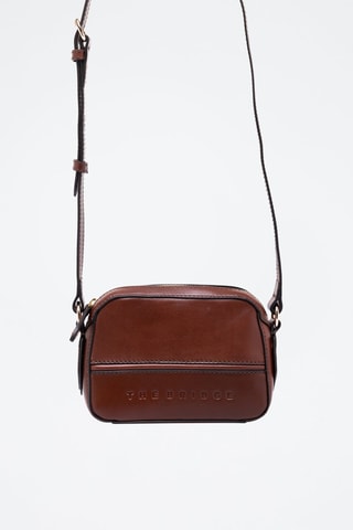Mala a tiracolo em couro Daphné - Castanho
