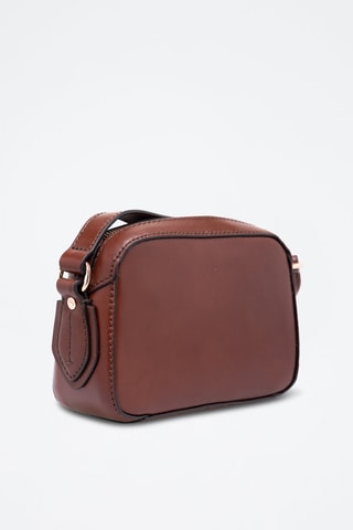 Mala a tiracolo em couro Daphné - Castanho