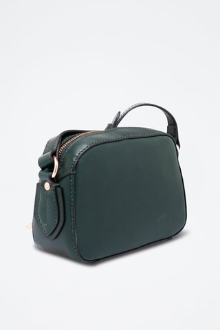 Mala a tiracolo em couro Daphné - Verde-escuro