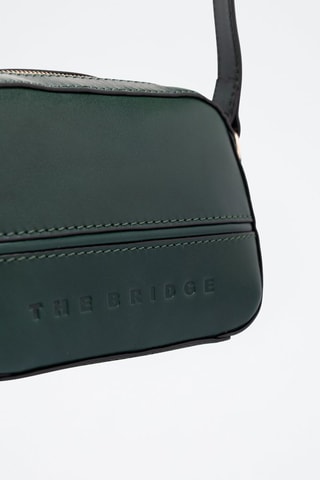 Mala a tiracolo em couro Daphné - Verde-escuro