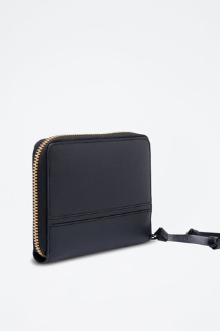 Carteira em couro Donna - Preto