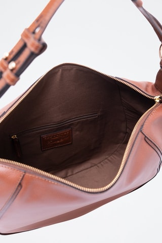 Mala em couro Domitilla - Castanho