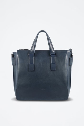 Mala em couro - Azul-marinho