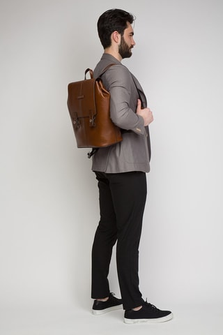 Mochila de couro Biagio - Castanho - Picadro