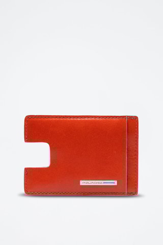 Porta-cartões de couro - Vermelho