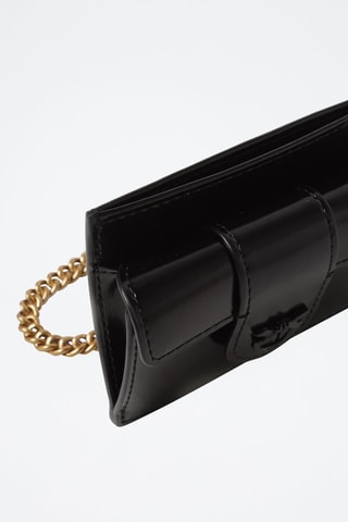 Porta-cartões em couro de vitelo - Preto