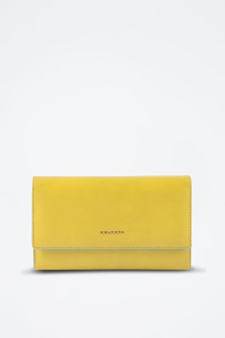 Carteira em couro - 
Amarelo