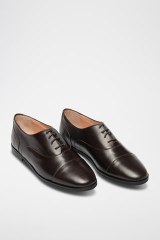 Derbies de couro envernizado - Castanho