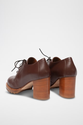 Derbies de couro - Castanho