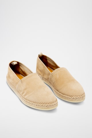 Alpargatas de nobuck - Bege