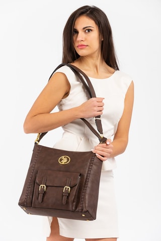 Mala de ombro Countryside Castanho-escuro