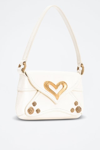 Mala de ombro em couro - Branco