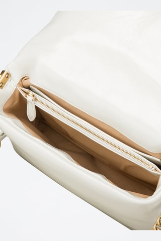 Mala a tiracolo em couro de carneiro - Branco