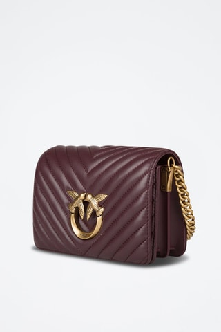 Mala a tiracolo em couro de carneiro - Castanho