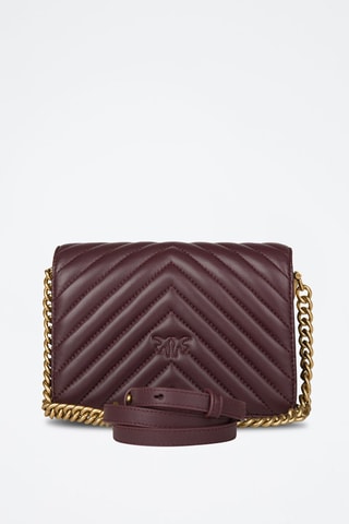 Mala a tiracolo em couro de carneiro - Castanho