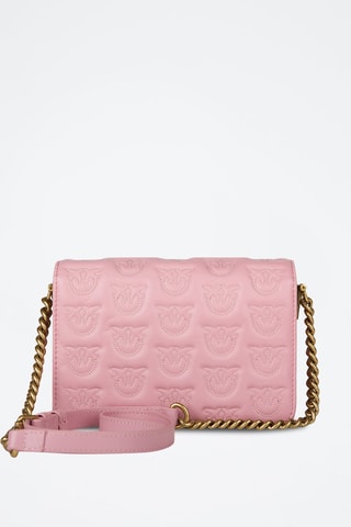 Mala a tiracolo em couro de carneiro - Rosa