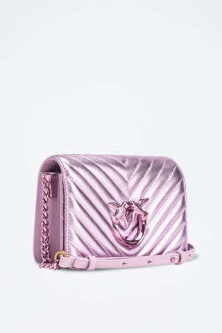 Mala a tiracolo em couro de cabra - Rosa