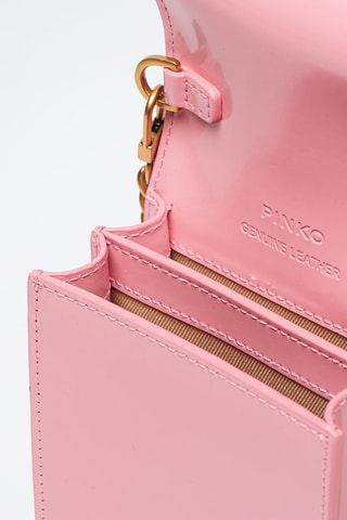 Mala a tiracolo em couro de vitelo - Rosa