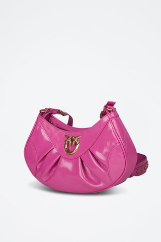 Mala a tiracolo em couro de carneiro - Fúcsia
